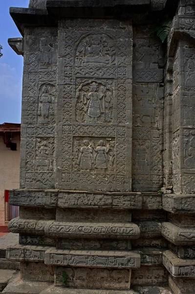2009 문서에서 Sep 2009 Stone Wood Carved Shiva Temple Nanda — 스톡 사진
