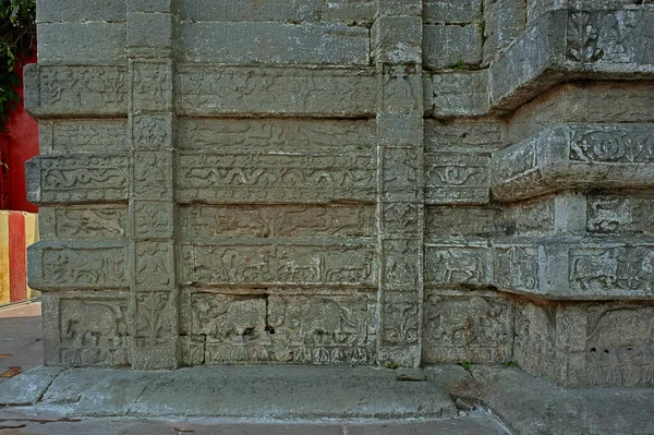 Sep 2009 Templo Shiva Tallado Piedra Madera Complejo Templos Nanda — Foto de Stock