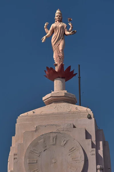 Mar 2005 Dea Laxmi Torre Dell Orologio Statua Lakshmi Fuori — Foto Stock