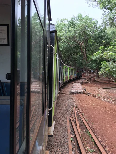 Junho 2019 Matheran Hill Train Moving Amanlodge Station District Raigad — Fotografia de Stock