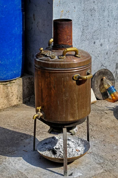 Mar 2016 Vintage Copper Brass Water Heater Bhor Maharashtra India — Stock Photo, Image