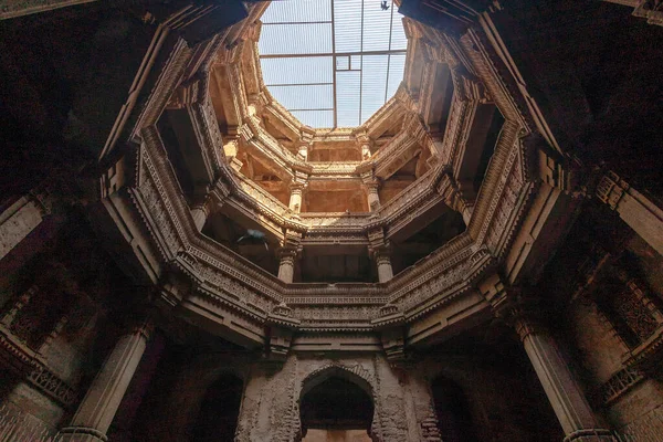 2007 Okt Inre Över Adalaj Vav Stepwell Eller Rudabai Stepwell — Stockfoto