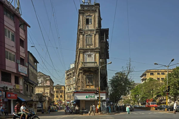 Mär 2010 Gebäude Zwischen Zwei Straßen Marine Lines Bombay Jetzt — Stockfoto