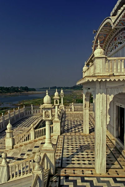 Trabajo Mármol Fuera Gurudwara Nagina Ghat Sahib Orilla Del Río — Foto de Stock