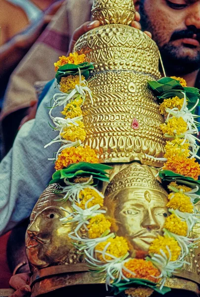 Golden Mukharvind Van Trimbakeshwar Mahadev Palkhi Festival Outfit Trimbak Nashik — Stockfoto