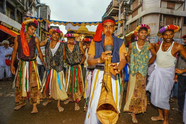 Aug 2010 Tribal Divot Dancing Casual Baps Swaminarayan Manned Nagar — стоковое фото