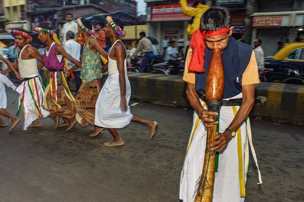 Aug 2010 Tribal Divot Swaminarayan Mandir Nagar Yatra Dhule Maharashtra — Stok fotoğraf