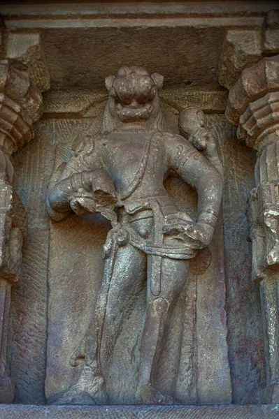 Jun 2008 Durga Templo Aihole Narasimha Avtar Vishnu Karnataka Índia — Fotografia de Stock