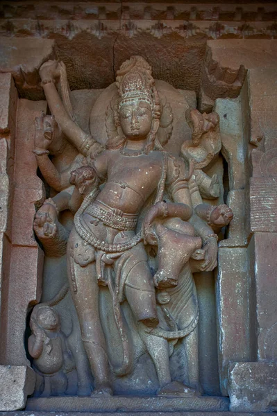 Jun 2008 Staty Shiva Och Nundi Durga Tempel 7Th Century — Stockfoto
