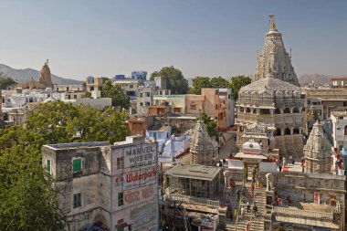 27 Kasım 2007-Jagdish Mandir dış görünüşü, Hindistan 'ın Udaipur Rajashan şehrinin ortasındaki Lord Vishnu' ya adanmış büyük bir Hint tapınağı.