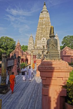 25 Ağustos 2008 Bodh Gaya, Hindistan 'ın Bihar eyaletinin Gaya ilçesindeki Mahabodhi Tapınağı Kompleksi ile ilişkili Budist hac mekanı.