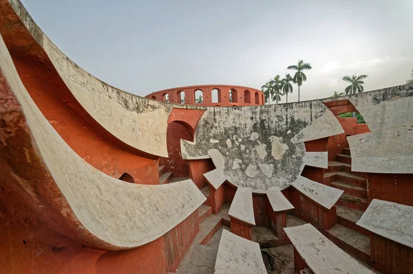 Historical Astronomical Observatory Construction Jantar Mantar New Delhi India Asia — Stock Photo, Image