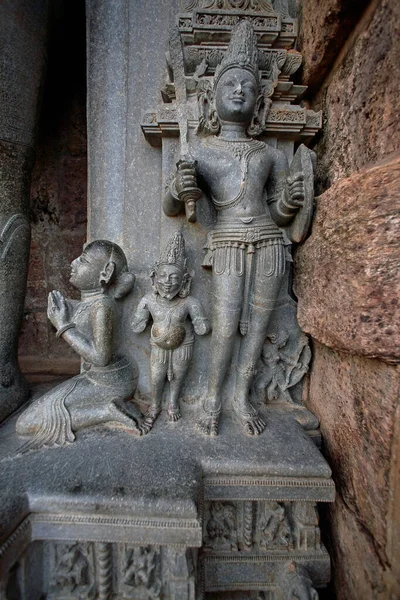 July 2007 Small Carved Figure Sun God Worshipers Feet Sun — Stock Photo, Image