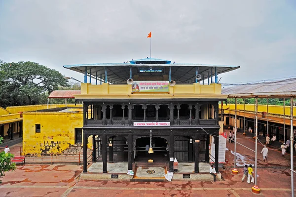 2012 Eknath Samadhi Mandir Temple Old Wooden Entrance Gate Building — Zdjęcie stockowe