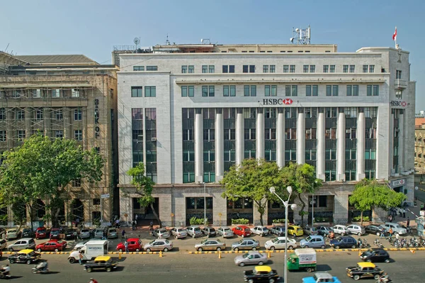 Hsbc Bank Building Road Fort Mumbai Maharashtra Índia Ásia — Fotografia de Stock