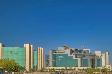 Bandra Kurla kompleksindeki 21 Apr-2004 cam kaplı ofis binaları, MUMBAI maharashtra INDIA Asya 'nın yeni ticari bölgesi.