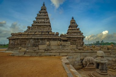 08 20 2009 UNESCO 'nun 7. ve 8. yüzyıl Hindu Anıtları Grubu Mamallapuram, Mahabalipuram, Chengalpattu, Chennai, Tamil Nadu, Indi