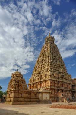 08 21 2009 Brihadisvara Hindu Tapınağı UNESCO 'nun dünya mirası Thanjavur Tamil Nadu Hindistan