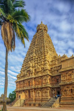 08 21 2009 Brihadisvara Hindu Tapınağı UNESCO 'nun dünya mirası Thanjavur Tamil Nadu Hindistan