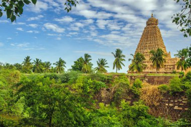 08 21 2009 Brihadisvara Hindu Tapınağı UNESCO 'nun dünya mirası Thanjavur Tamil Nadu Hindistan