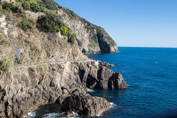 Wybrzeże Cinque terre riomaggiore — Zdjęcie stockowe