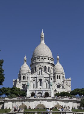 Montmartre, Paris, Fransa 'daki Sacre Coeur Katedrali.