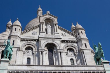 Montmartre, Paris, Fransa 'daki Sacre Coeur Katedrali.