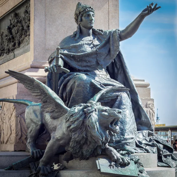 Binicilik anıt Vittorio Emanuele II Riva Degli Schiavoni üzerinde