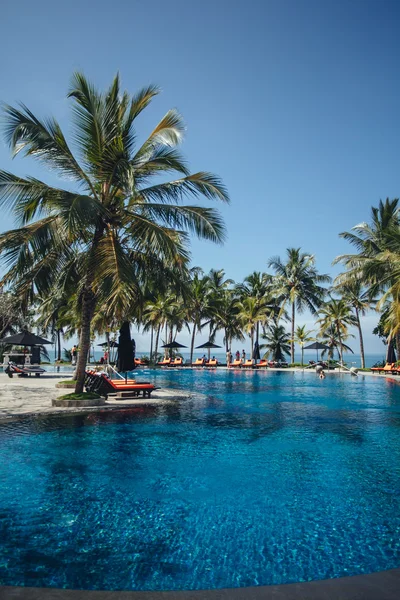 Yüzme Havuzu beach.tropical tesisi — Stok fotoğraf