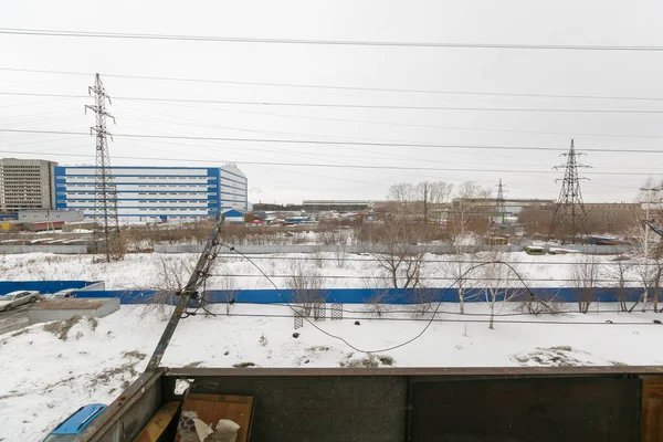 Pemandangan Dari Balkon Gedung Apartemen — Stok Foto