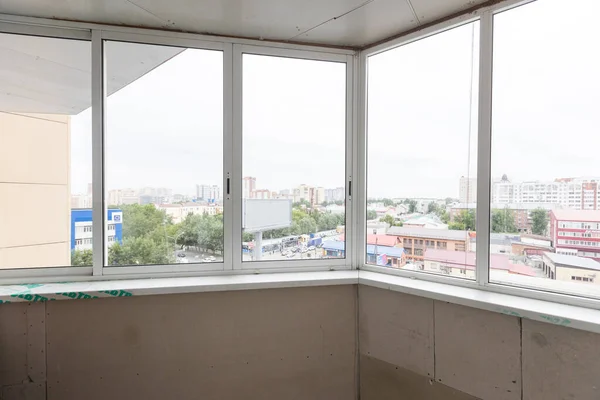 Вид Балкона Багатоквартирного Будинку — стокове фото