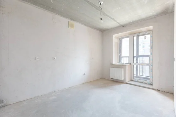 Interior Apartamento Sem Decoração Cores Cinza — Fotografia de Stock