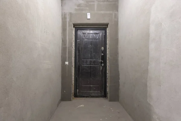Interior Apartemen Tanpa Dekorasi Warna Abu Abu — Stok Foto