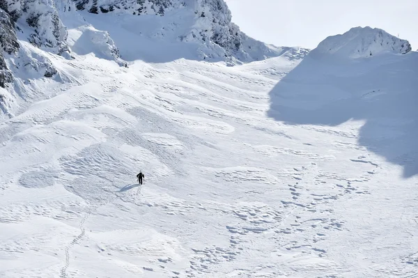 Alpinismo de inverno em Fagaras — Fotografia de Stock