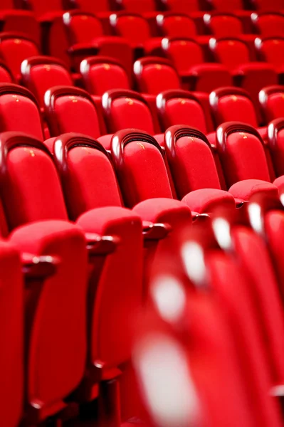 Rows with empty seats in a theater — Stock Photo, Image