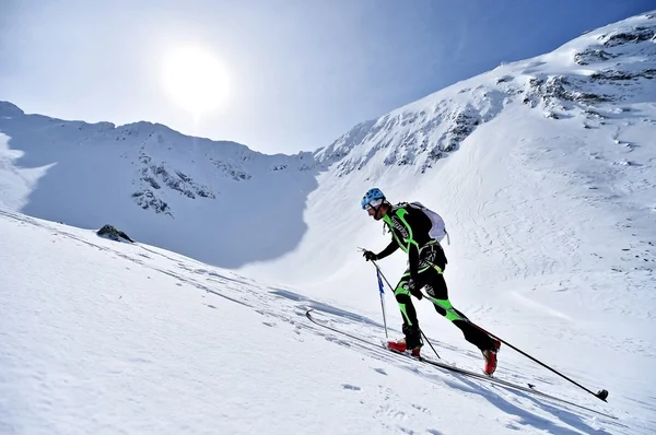 Esquí montañista durante la competición en las Montañas Fagaras —  Fotos de Stock