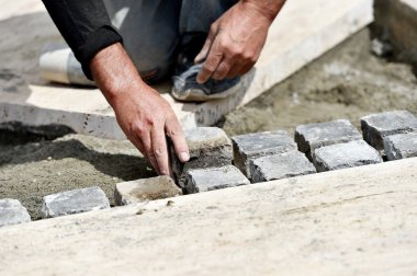 Mason parke taşı ile çalışma