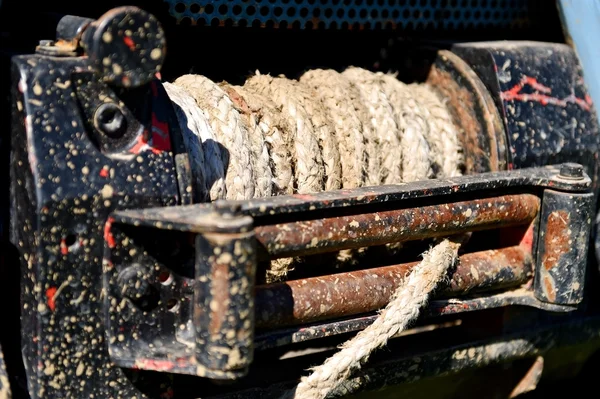 Winch on a off road truck — Stock Photo, Image