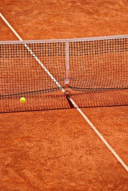 Tenis topu havada ile net detay