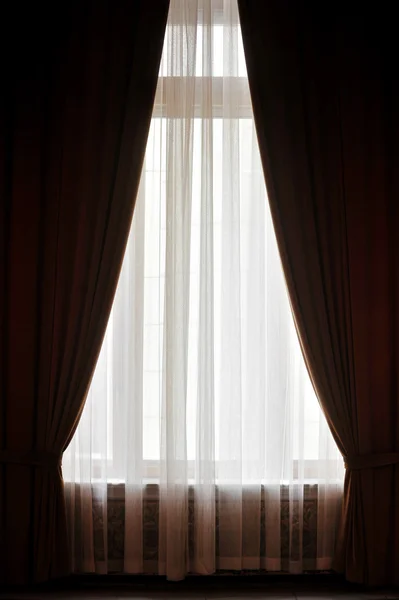Grande cortina de janela — Fotografia de Stock