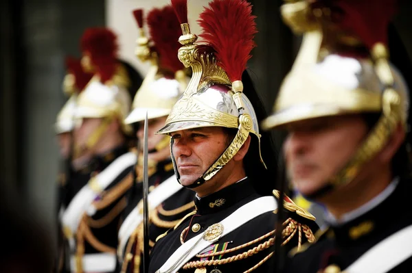 Az Elysee palace Köztársasági Gárda — Stock Fotó