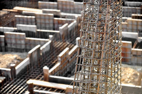 Detalle de refuerzo de hierro industrial — Foto de Stock