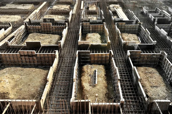 Iron rack for concrete pouring on construction site — Stock Photo, Image