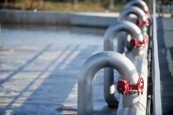 Waste water treatment plant Royalty Free Stock Photos