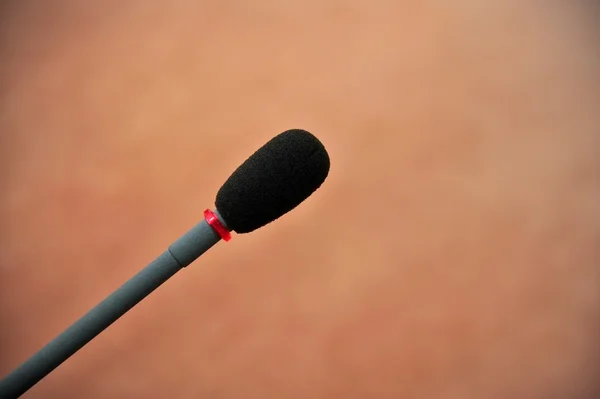 Συνέντευξη τύπου μικρόφωνο — Φωτογραφία Αρχείου