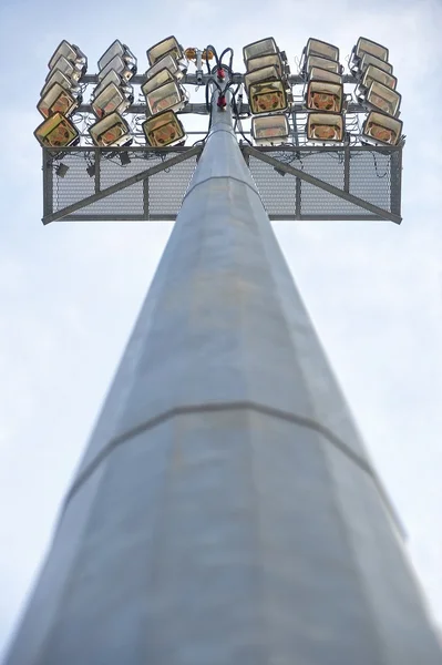 Stadion fények részletesen lámpák — Stock Fotó