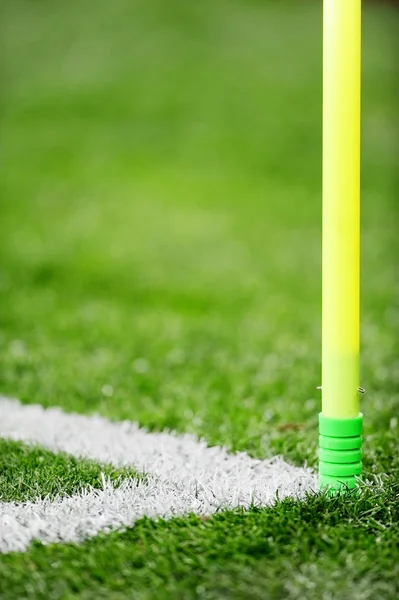 Soccer field corner detail — Stock Photo, Image