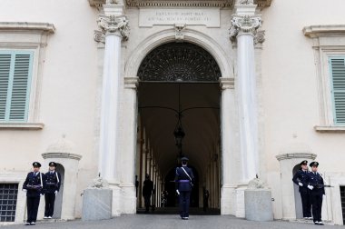 Quirinale Palace guards change clipart