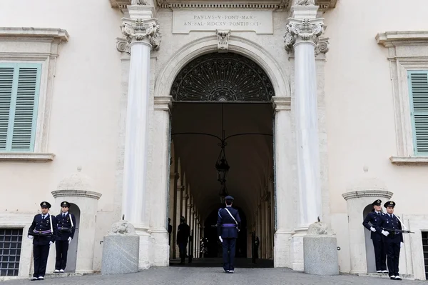 Quirinale Palace guards change Royalty Free Stock Photos