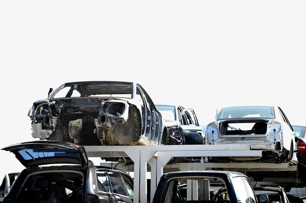 Residuos de coches destrozados — Foto de Stock